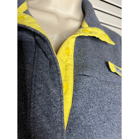 Columbia‎ gray/yellow 1/4 snap fleece top size S Excellent front pocket - Picture 2 of 6